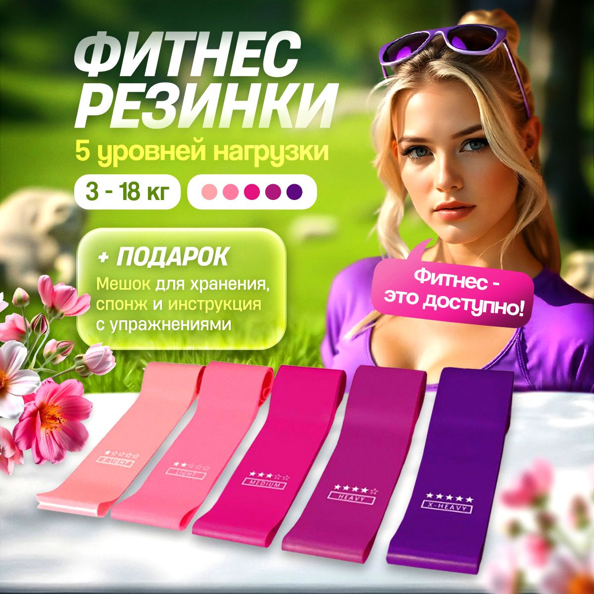 Резинки для фитнеса, эспандеры ленточные, для йоги, растяжки