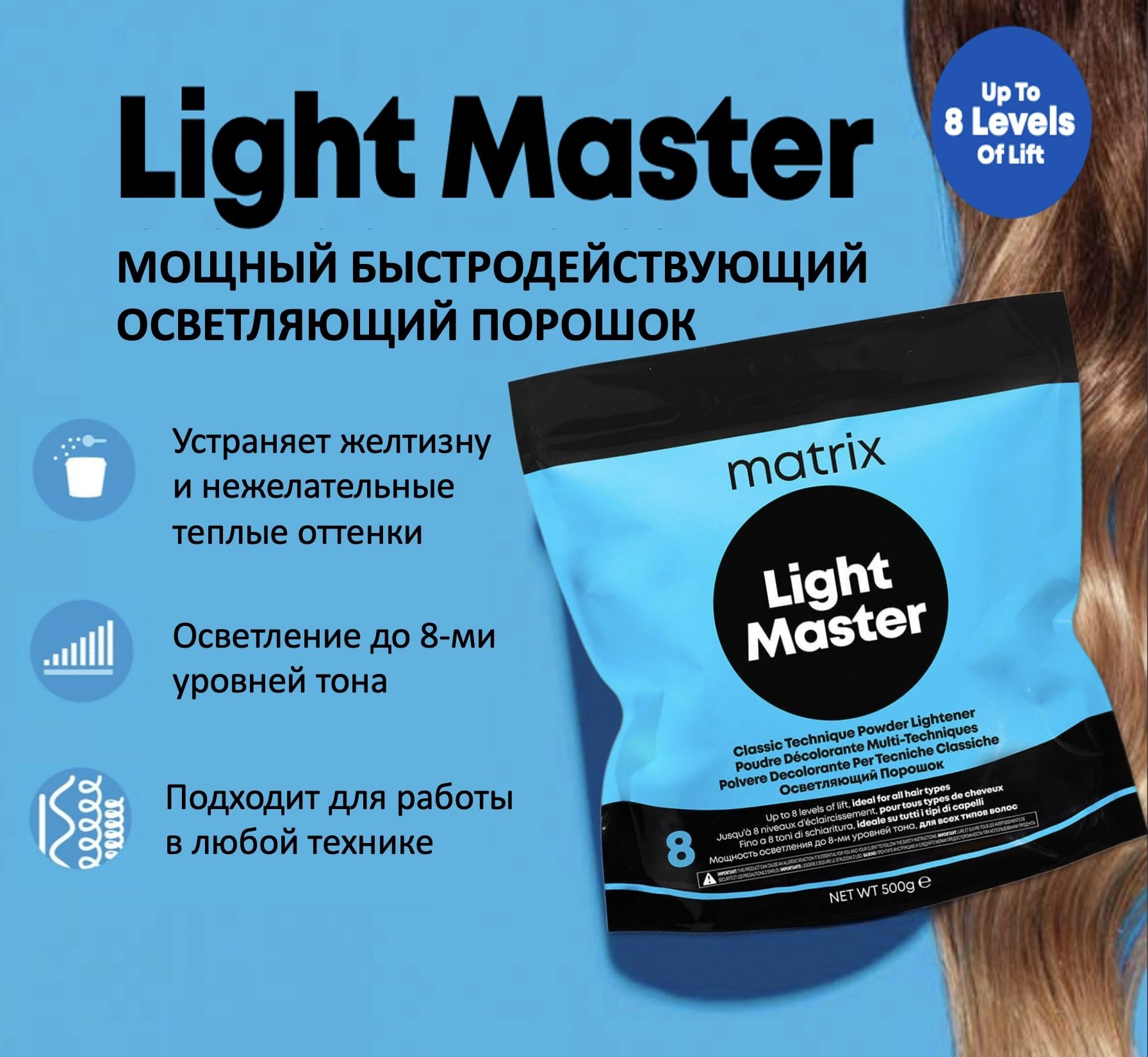 Matrix Порошок для обесцвечивания волос Light Master 500гр