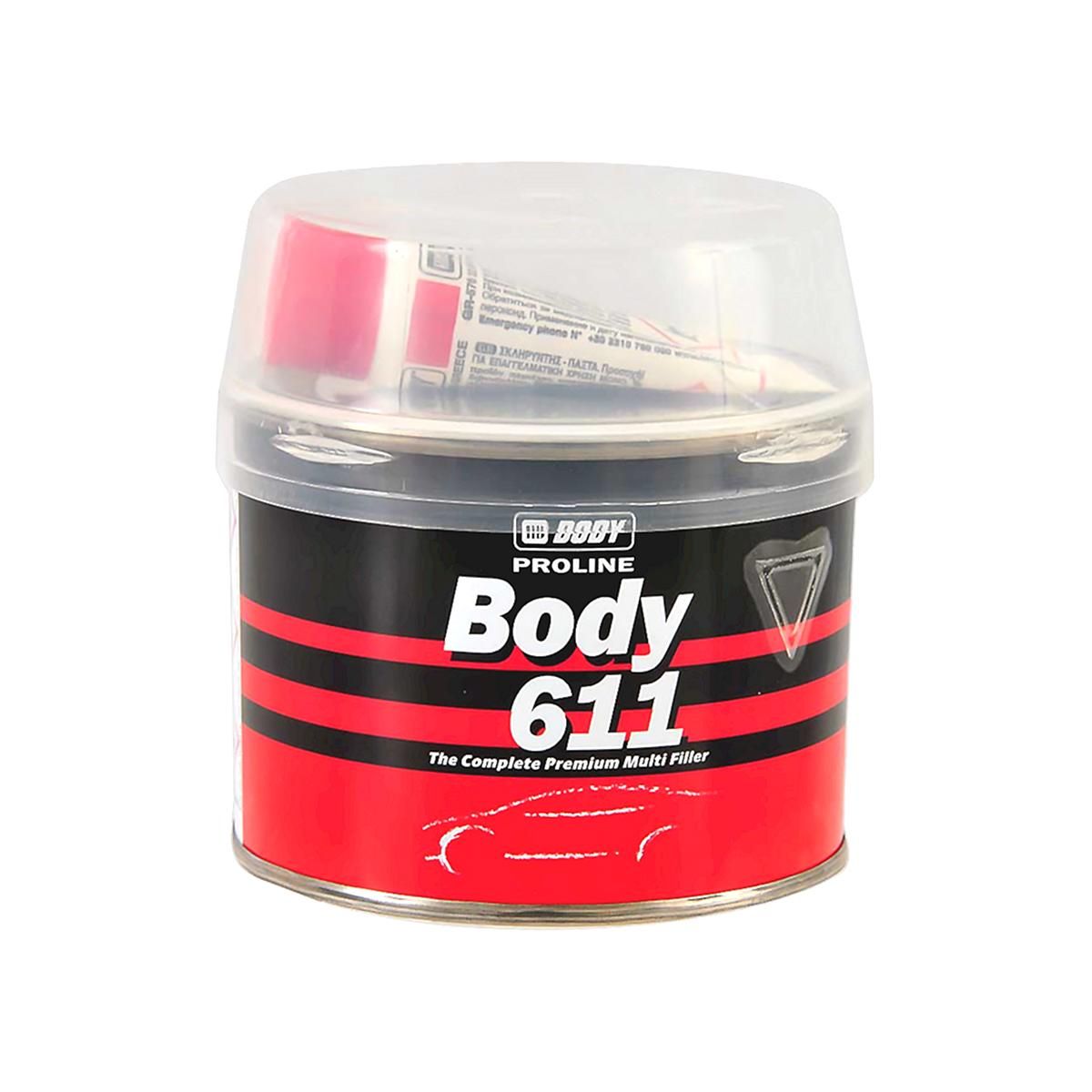 Шпатлевка автомобильная универсальная (автошпатлевка боди) HB Body 611 Multi Filler 0,25 кг. с отвердителем