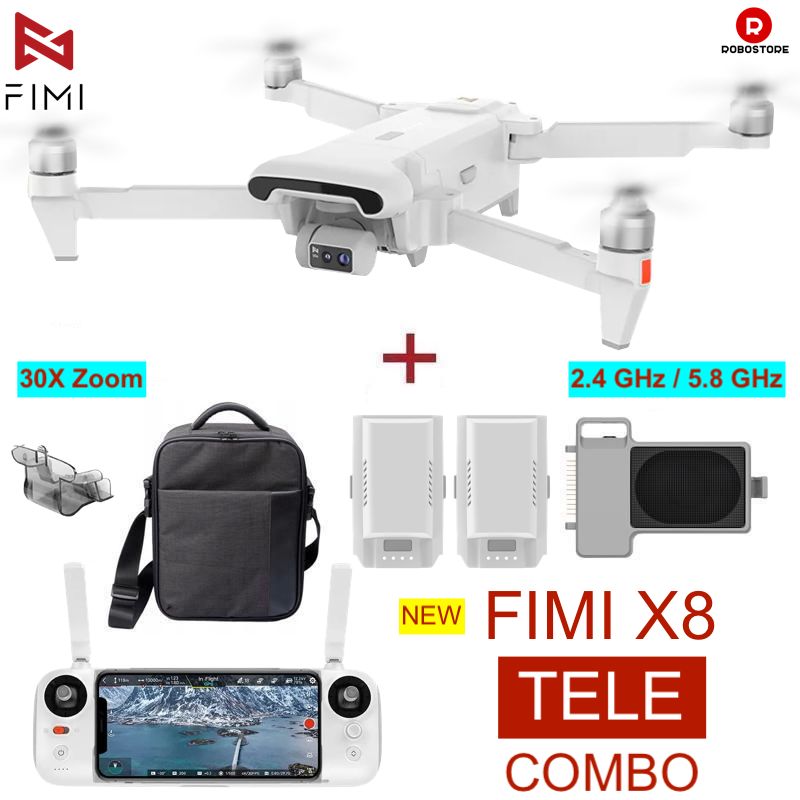 Квадрокоптер FIMI X8 Tele Combo Plus (2 Plus АКБ + Мегафон/Сброс + Сумка)