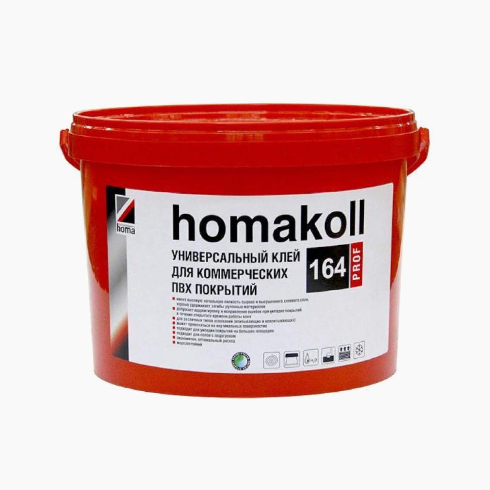 Клей Homakoll 164 Prof 3 кг для линолеума, плитки пвх, ковролина ведро / Универсальный клей для коммерческих ПВХ-покрытий Homakoll 164 Prof банка 3 кг