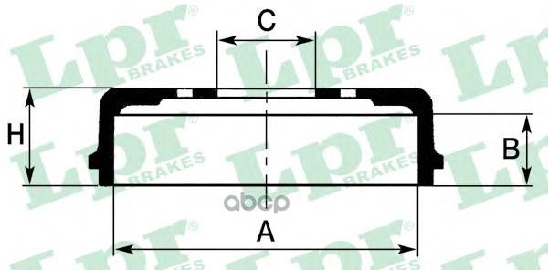 Барабан Тормозной Задн. 254X47,5 5 Отв. Lpr/AP арт. 7D0689