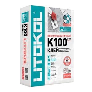 Клей для плитки/ керамогранита/ камня Литокол Litokol Hyperflex K100 эластичный серый класс C2 TE S2 20 кг