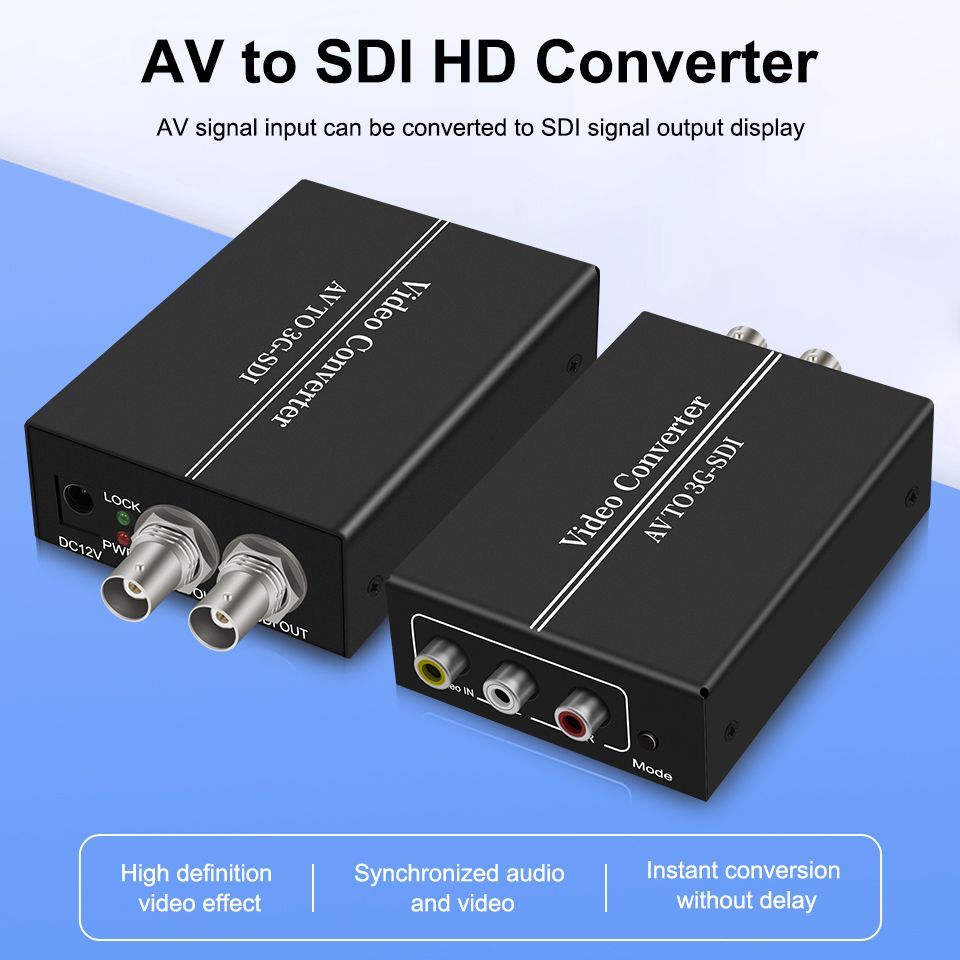 Конвертер AV в SDI 3G R/L CVBS RCA в 3G HD-SDI адаптер Swither Full HD 1080p для ЭЛТ-камеры HDTV