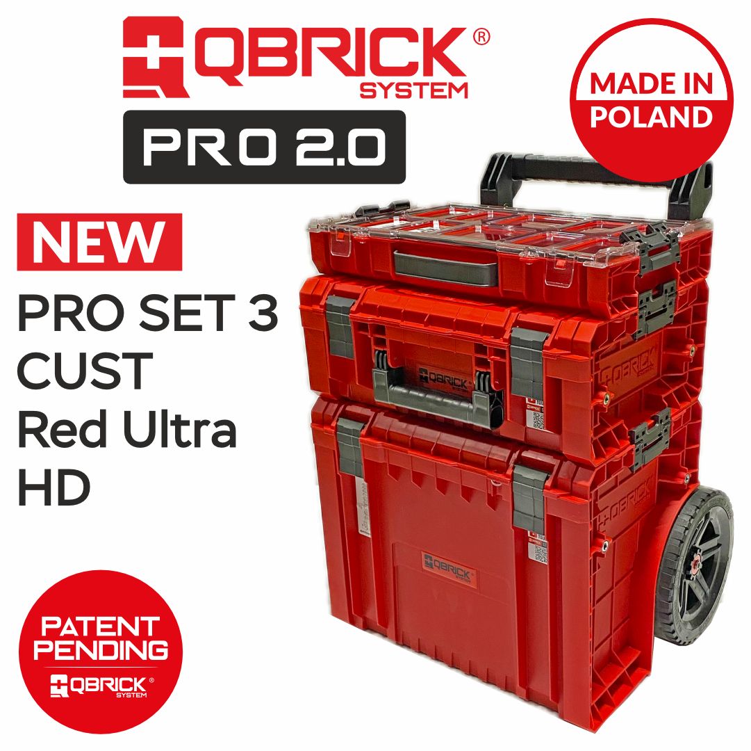 СистемахраненияинструментовQbrickSystemPro2.0Set3CustRedUltraHD