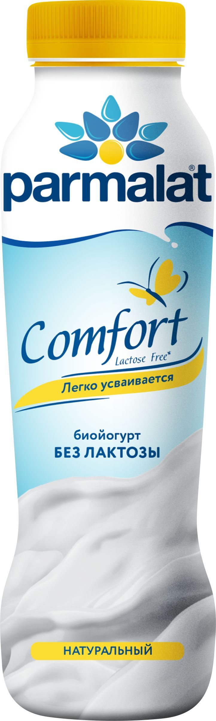 Биойогурт питьевой PARMALAT Comfort безлактозный Натуральный 1,5%, без змж, 290г