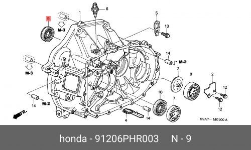 Сальник Дифф.Honda Accord/Cr-V/Civic/Fr-V/Stream