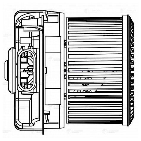 Э/вентилятор отоп. для а/м Peugeot 107 (06-)/Citroen C1 (06-)/Toyota Aygo (05-) A/C+ (LFh 2017) LUZAR LFh2017