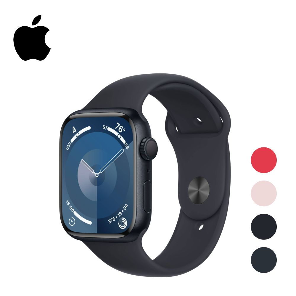 УмныечасыAppleWatchSeries9GPS45mmMidnightAluminiumCasewithMidnightSportBand-S/M