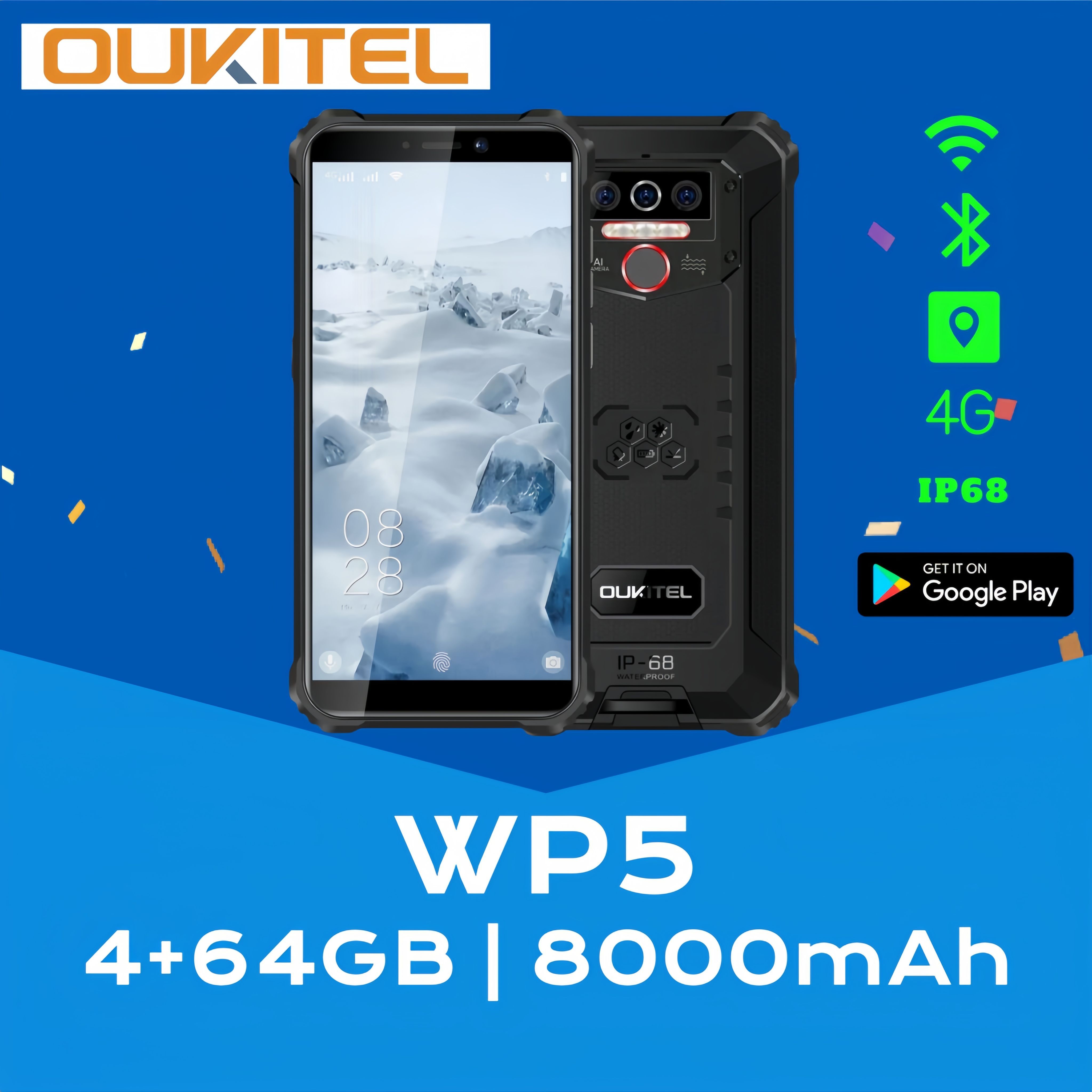 OukitelСмартфонWP5(Глобальнаяверсия)Global4/64ГБ,черный