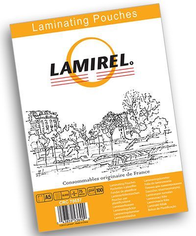 Пленка для ламинирования Lamirel, А5, 75мкм, 100 шт.