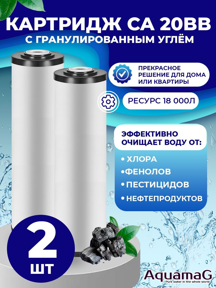КартридждляфильтраводысгранулированнымуглёмCA20BB2шт