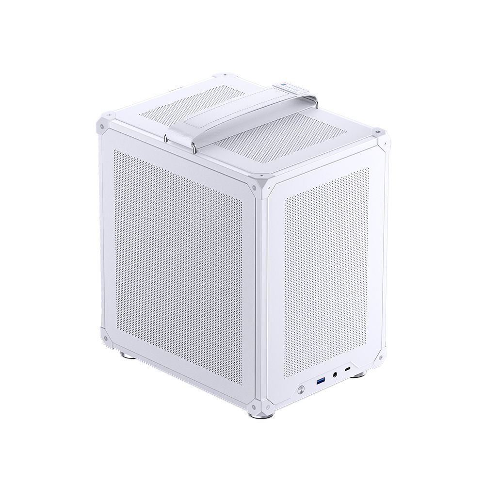 Корпус компьютерный Jonsbo C6-ITX White, Mini-DTX, Mini-ITX, без блока питания, белый