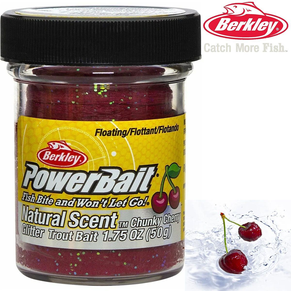 Паста Berkley PowerBait Natural Scent Trout Bait Chunky Cherry 50g