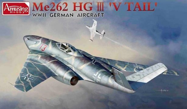 48A004 Amusing Hobby Самолет Messerschmitt Me 262 HG III V Tail 1/48