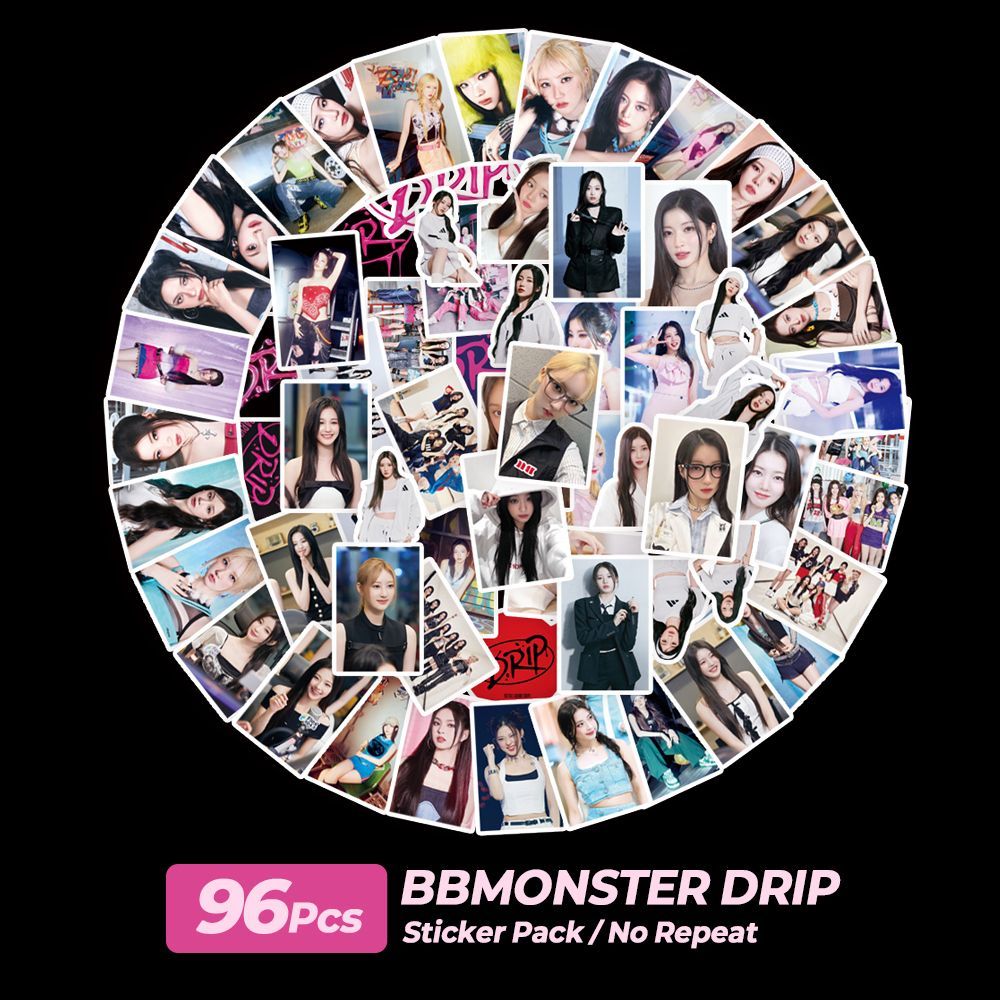 Набор Наклеек BABYMONSTER 96 шт. K-pop BABYMONSTER альбома DRIP наклейки на стену для декора