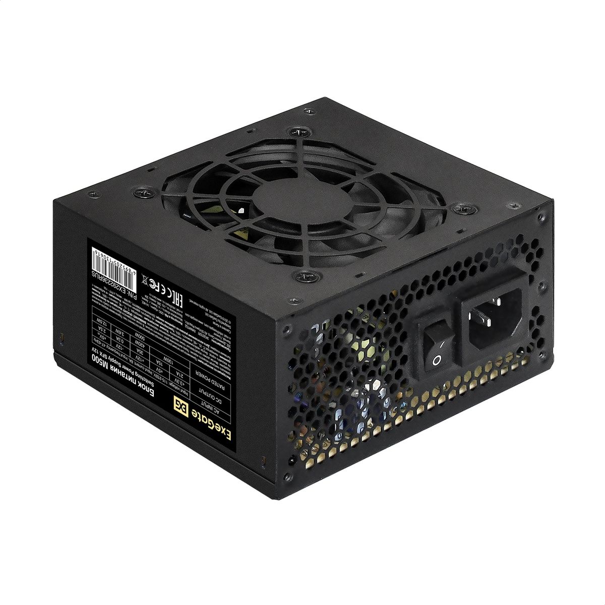 ExeGateM500M500-SFX500ВтблокпитанияформатаSFXдлякорпусовтипаDesktopотInwin,Powerman,Gamemaxианалогичых.Товаруцененный