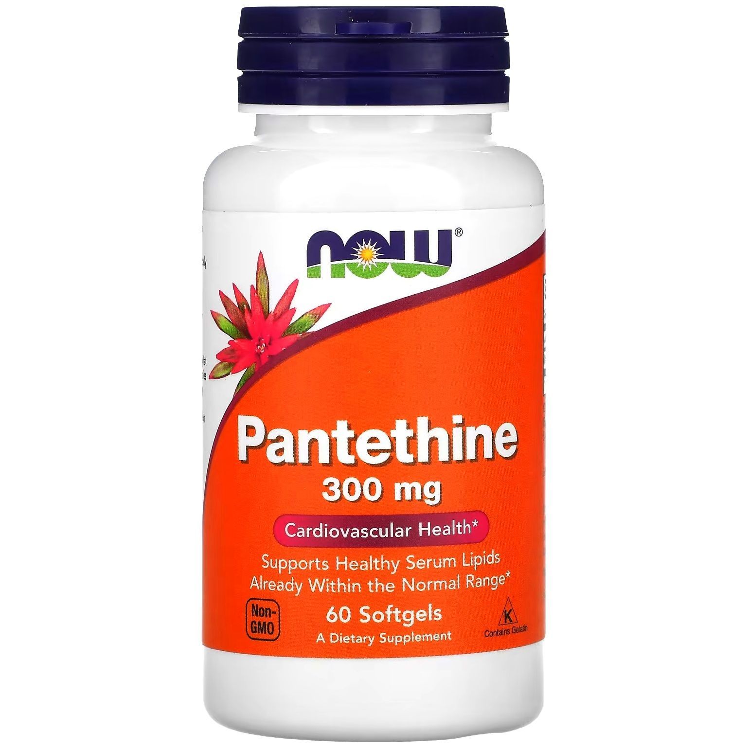 Pantethine 300 mg 60 softgels / Пантетин 300 мг 60 капсул NOW США / Здоровье сердечно-сосудистой системы