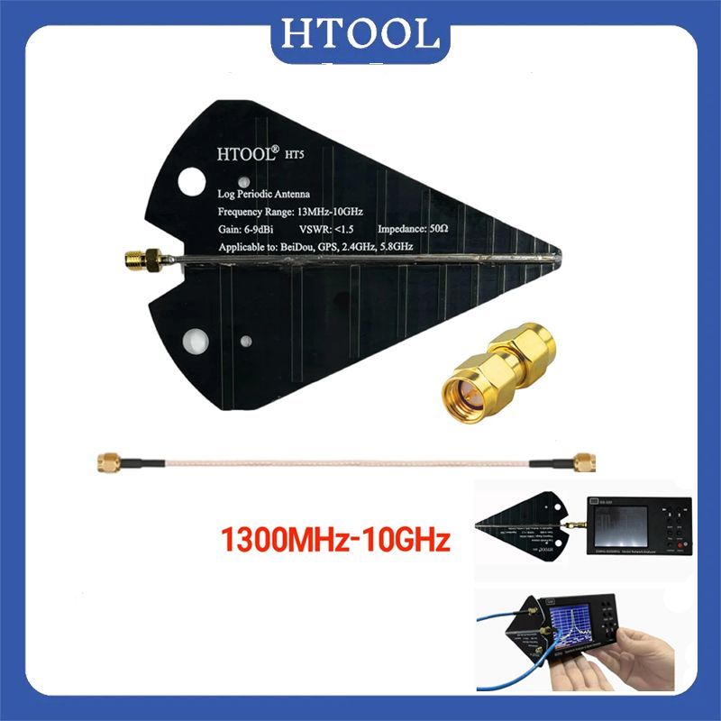 1300MHz-10GHzМиниЛогопериодическаяАнтеннаHT5,6-9dBGain,Горизонтальная/ВертикальнаяПоляризация,VSWRменьшечем1.5,SMA-Female,ДляРадарныхРадиостанций