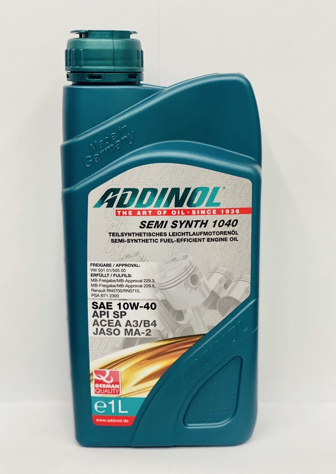 ADDINOL 10W-40 Масло моторное, Полусинтетическое, 1 л