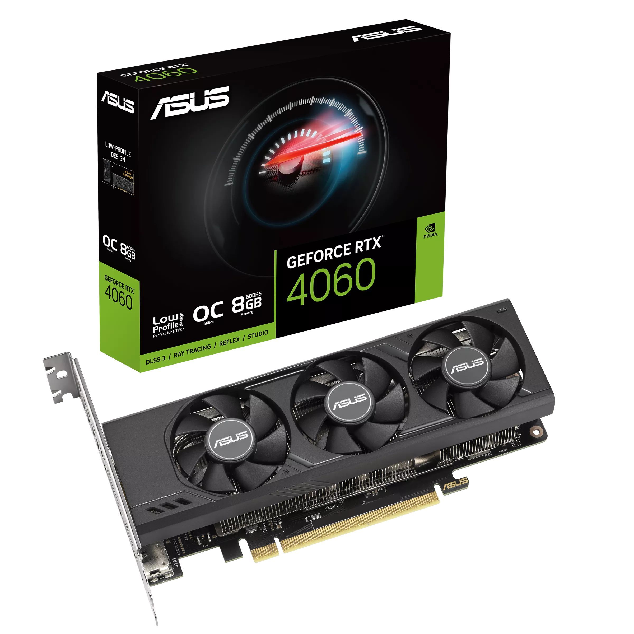 ASUS Видеокарта GeForce RTX 4060 LP BRK OC Edition 8 ГБ (RTX4060-O8G-LP-BRK)