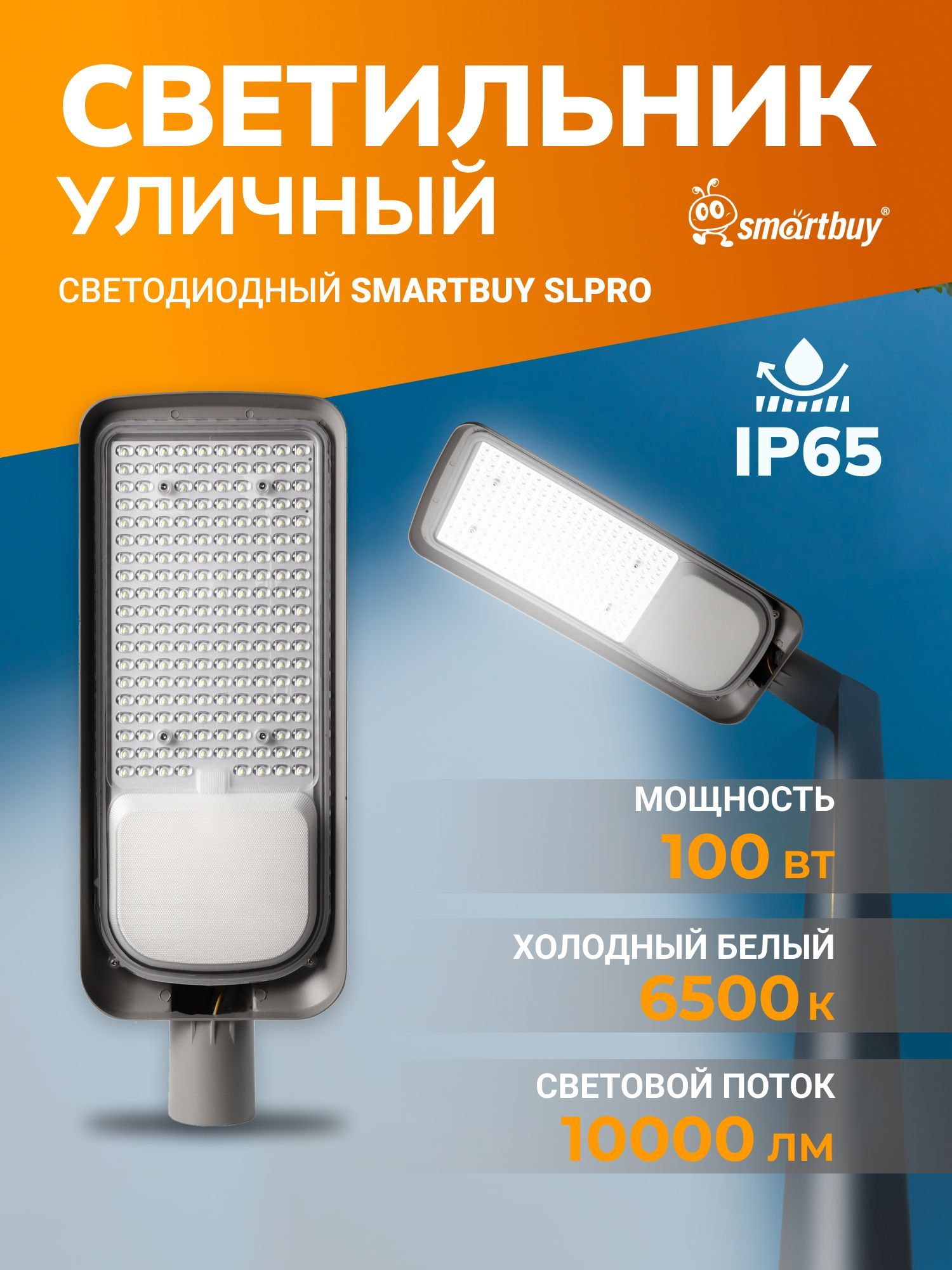 Светильник уличный консольный Smartbuy SLPro 100Вт 6500K 10000лм IP65 (SBL-SLPRO-100-65)