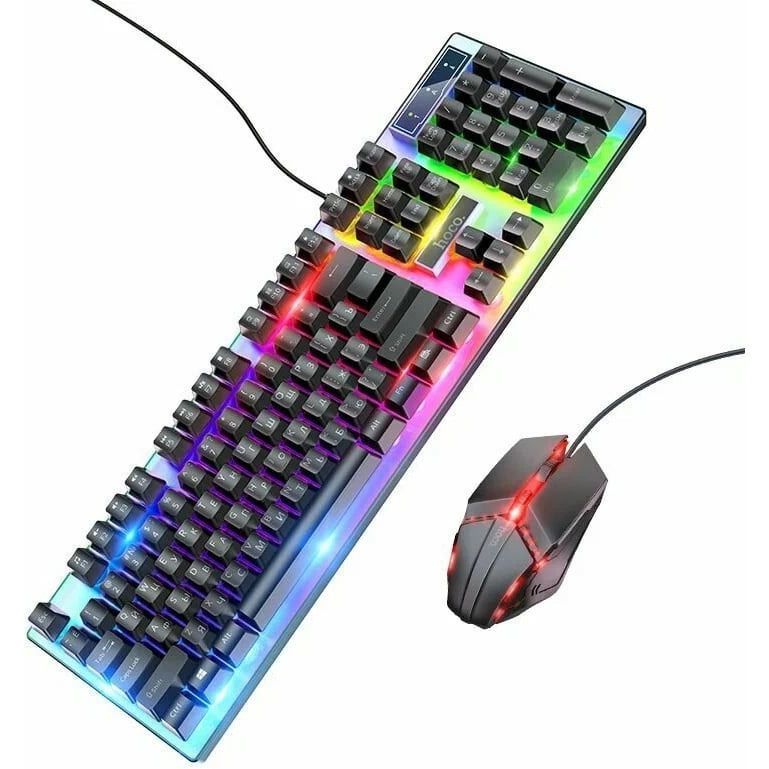 КлавиатураимышьXiaomiHocoColorfulLightingGamingKeybordandmousesetGM18Blackчерный