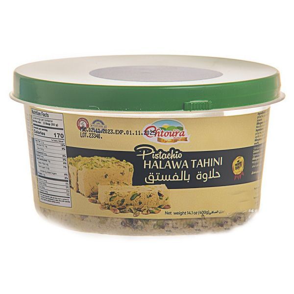 Халвакунжутная(тахинная)сфисташками/HALAWATAHINIPistachio400гр.,CHTOURAMOUNTAIN,Ливан