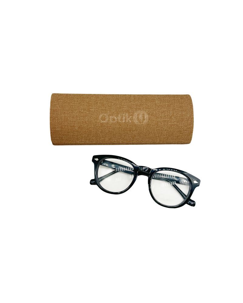 Футляр для очков Optik U овальный тканевый бежевый твердый на магните