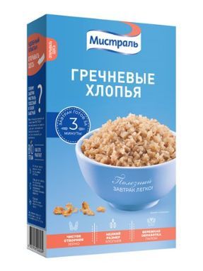 Хлопья МИСТРАЛЬ Гречневые , 400 г