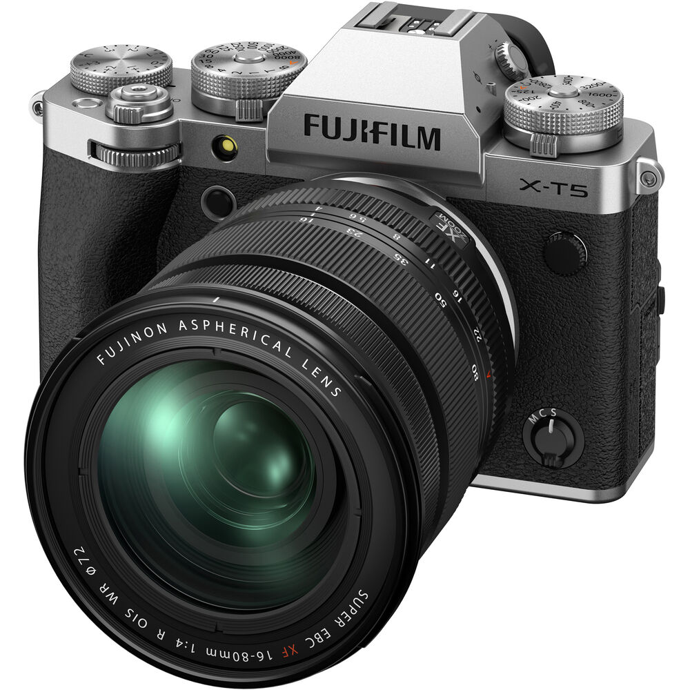 Беззеркальный фотоаппарат Fujifilm X-T5 Kit 16-80mm f/4 R OIS WR, Серебристый