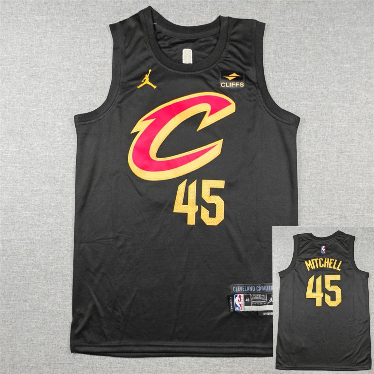 Форма баскетбольная NBA Jerseys Футболка Donovan Mitchell #45 Cleveland Cavaliers