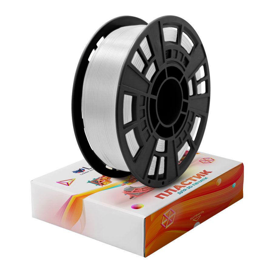 PETG+пластикLIDER-3Dдля3Dпринтера1.75мм,Белый,1кг