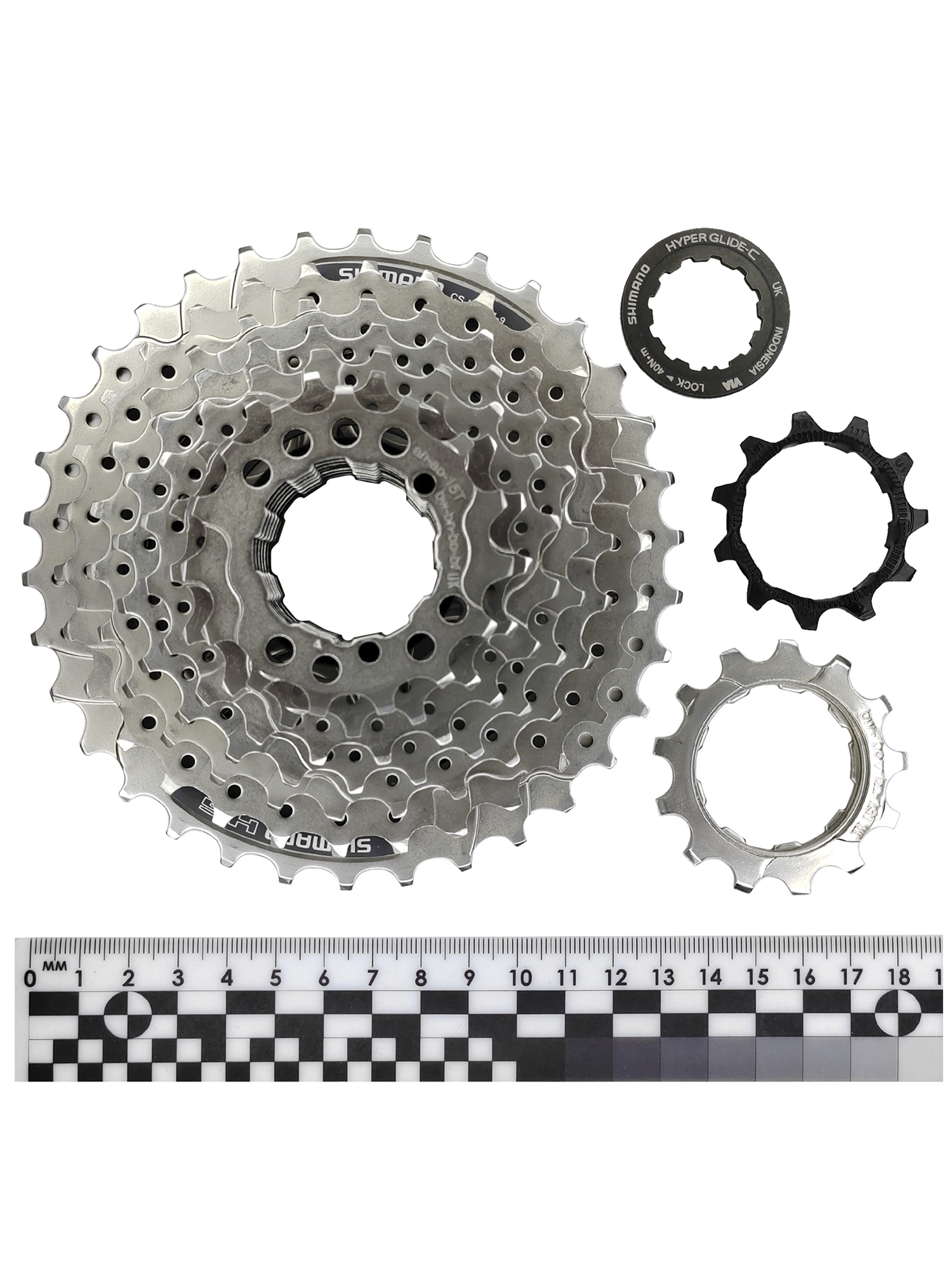 Shimano Кассета звезда задняя HG201, 9 скоростей, звезды 11-34, никелированная — Товары для велоспорта — фото 4
