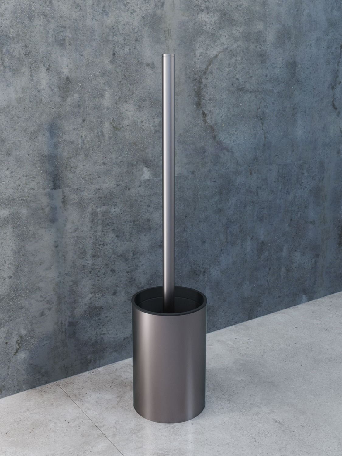 Фото товара на маркетплейсе ozon Ершик для унитаза IDDIS, напольный, графит, сплав металлов, Petite, PETGMP0i47