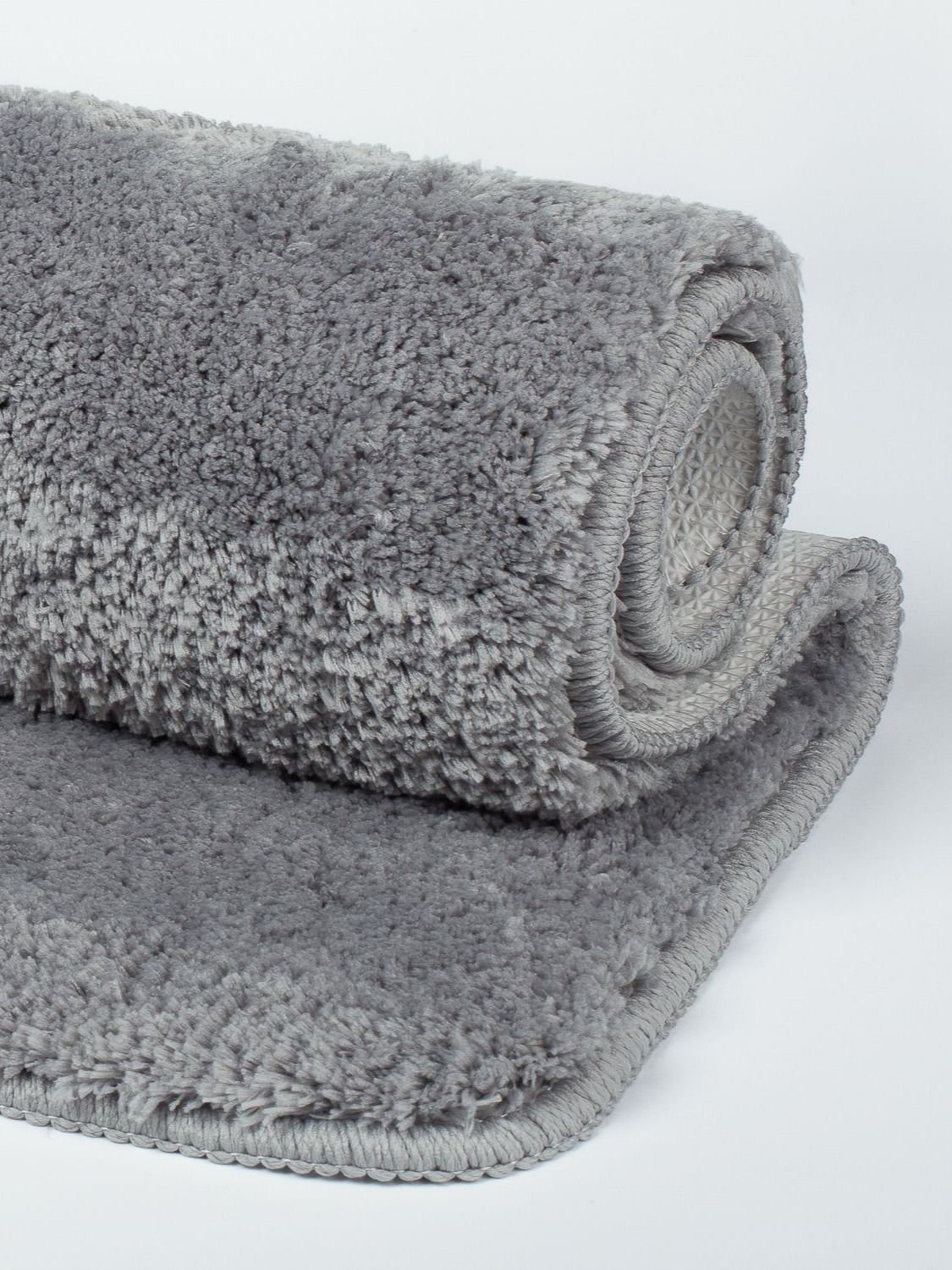 Фото товара на маркетплейсе ozon Коврик для ванной комнаты и туалета 70х120 см, большой, противоскользящий, серый, BSQL02Mi12