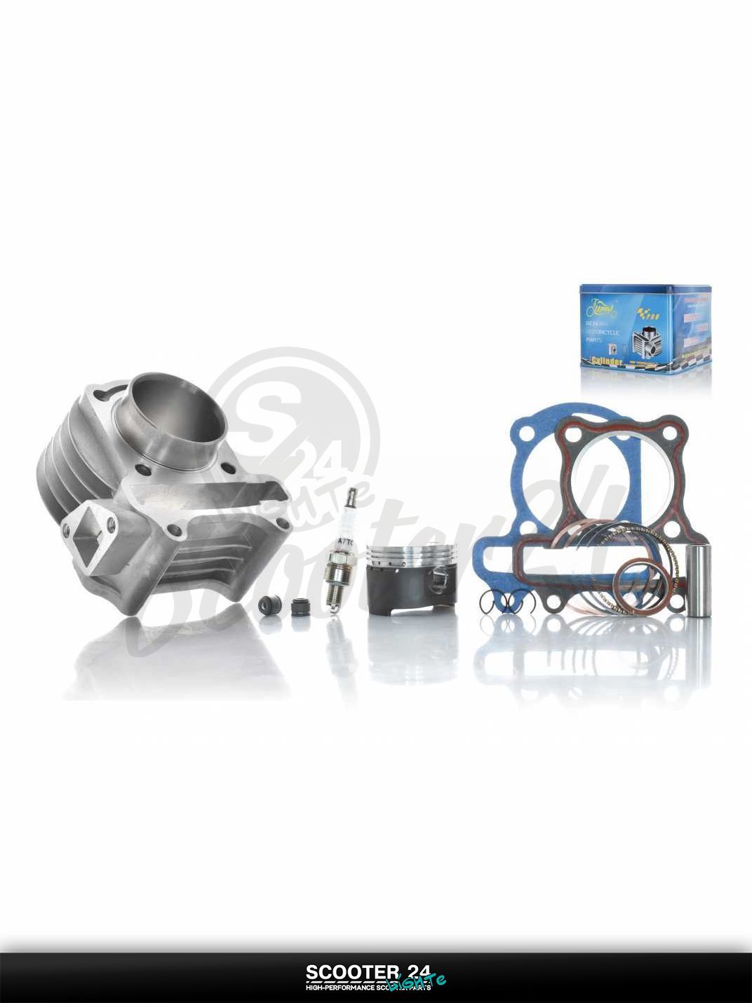 Поршневая группа (ЦПГ) на китайский скутер 139QMB GY6 80 D47 тефлон #PRO "LIPAI"