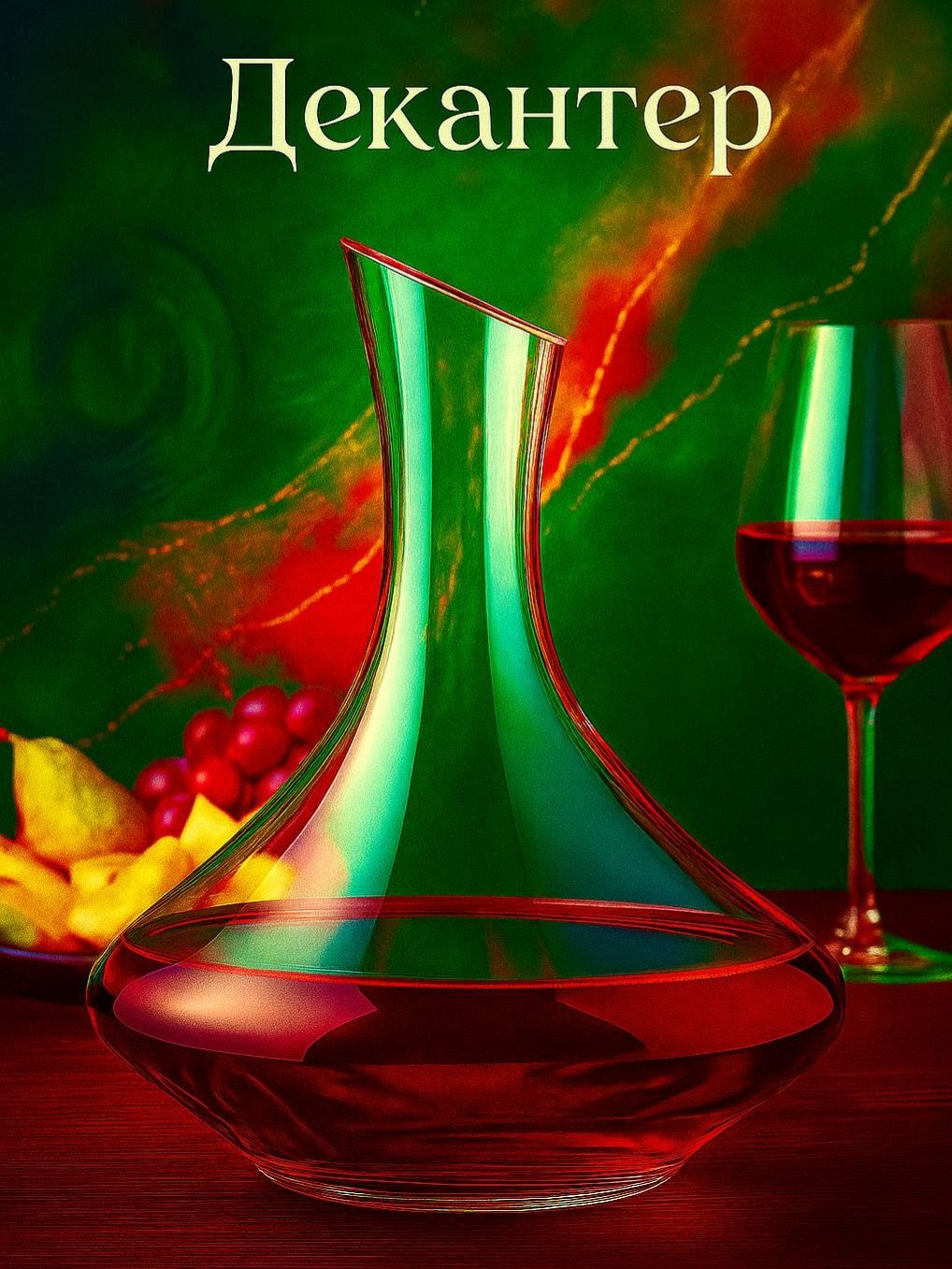 Декантер для вина стеклянный Magistro, объем 1,8 л, размер 20х20х23 см