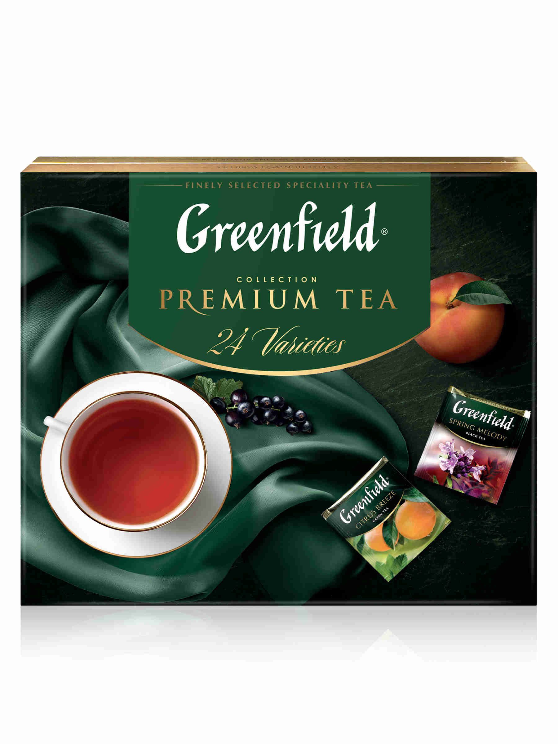 НаборчаявпакетикахGreenfieldPremiumTeaCollecton,24вида,96шт