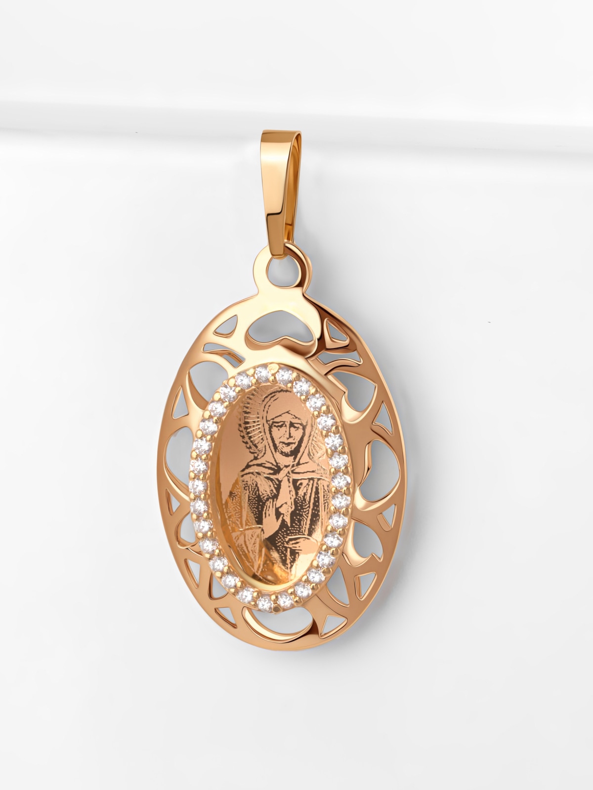 Подвеска православная на шею 585 икона Матрона Московская