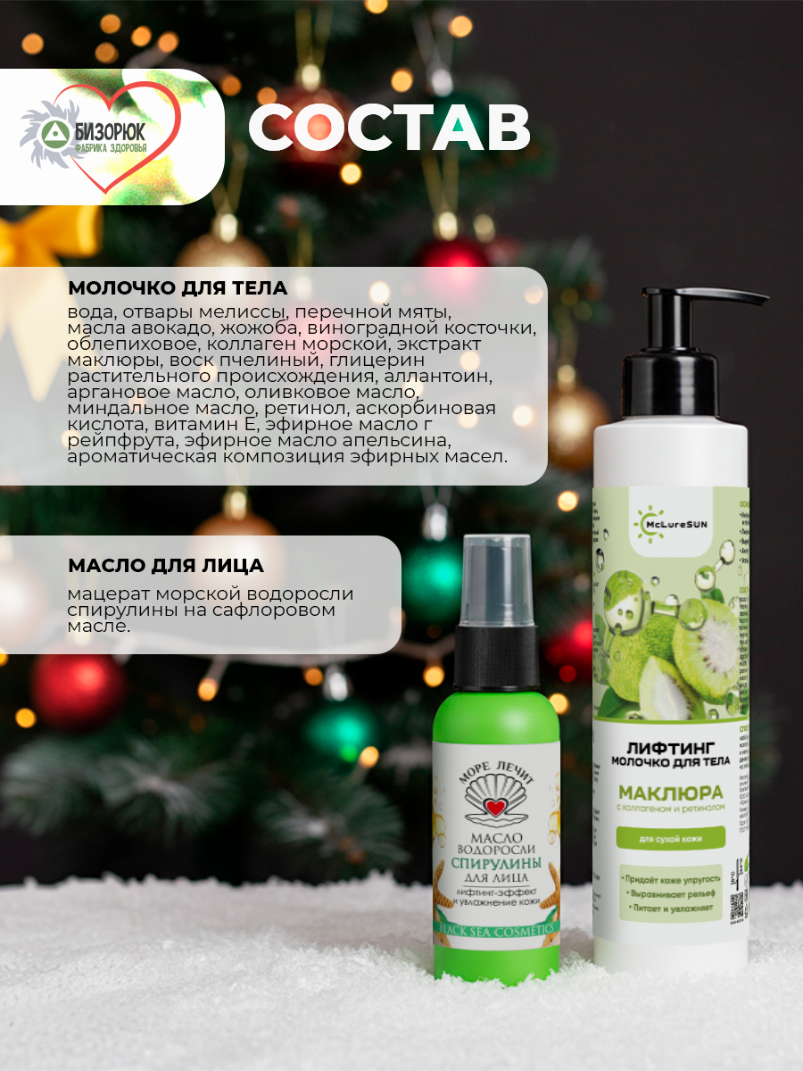 Новогодний набор для ухода за кожей лица и тела