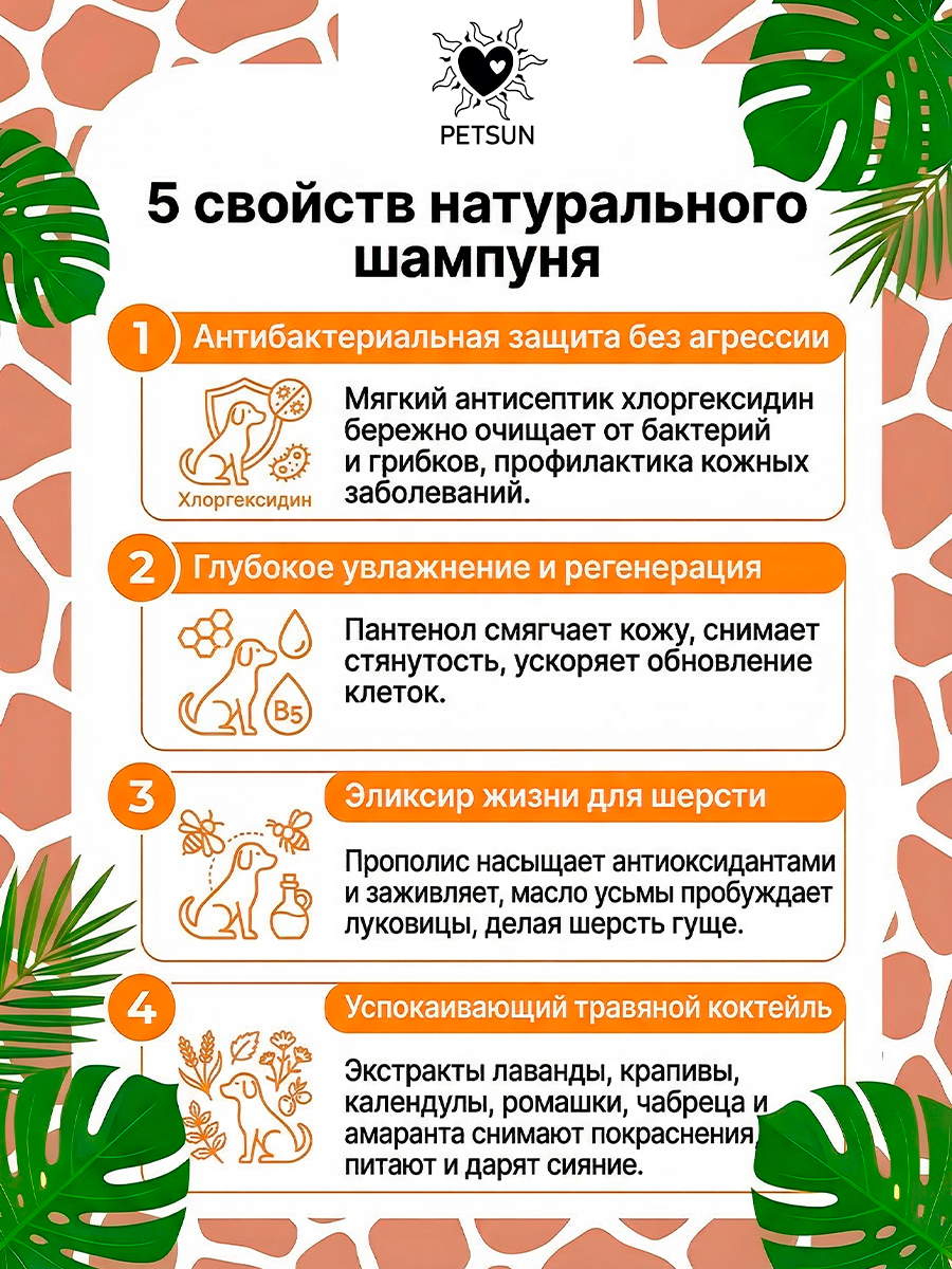 Натуральный шампунь для собак