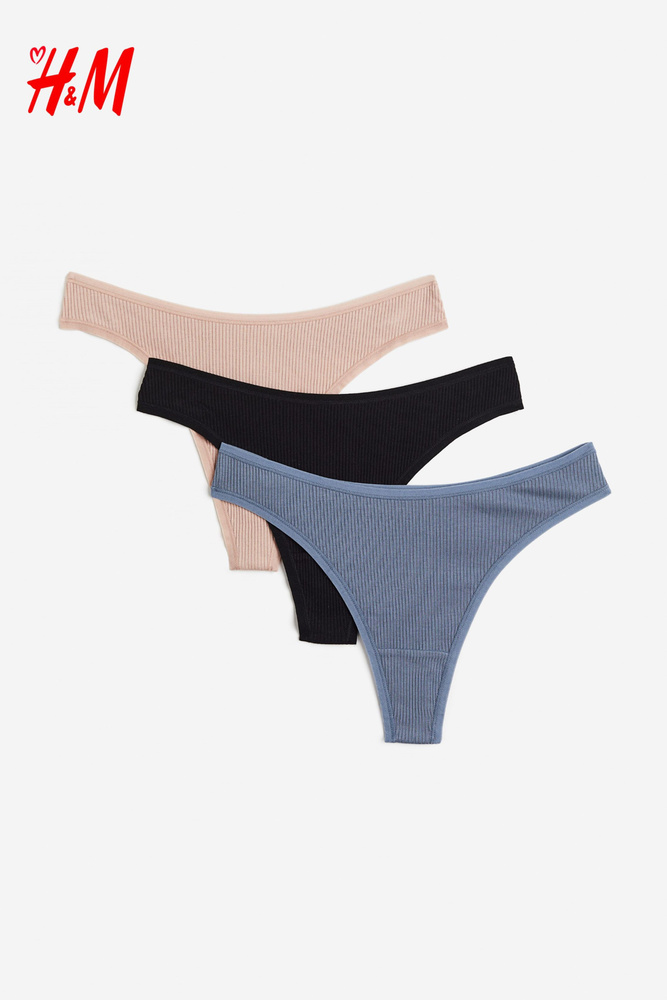 Комплект трусов стринги H&M Ladies Briefs, 3 шт #1