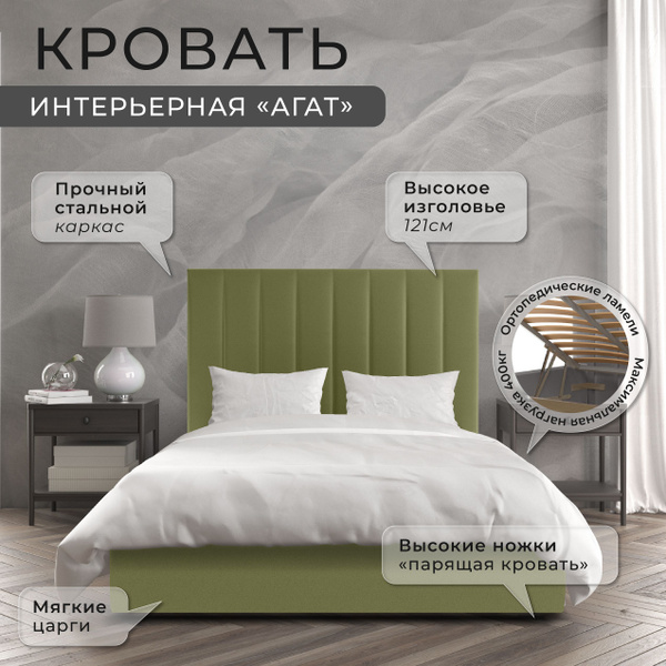 Характеристики Двуспальная кровать 160х200 Агат с подъемным механизмом ...
