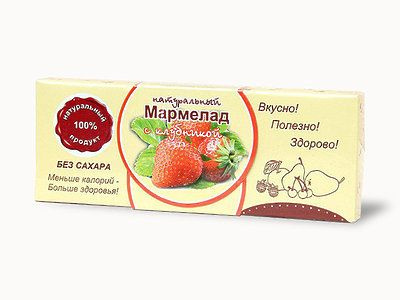 Мармелад натуральный" Клубника " без сахара, 140 гр - купить с ...