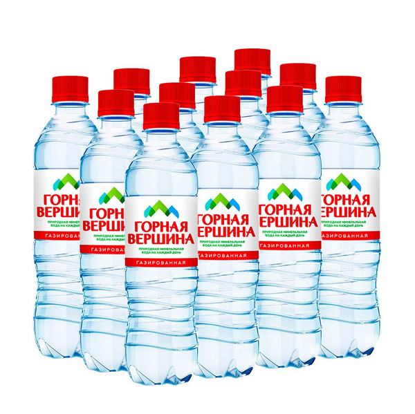 Характеристики Вода минеральная ГОРНАЯ ВЕРШИНА газированная 0,5 л х 12 ...