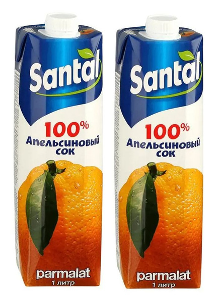 Сок со вкусом Апельсина Santal, 2 шт по 1 л - купить с доставкой по ...