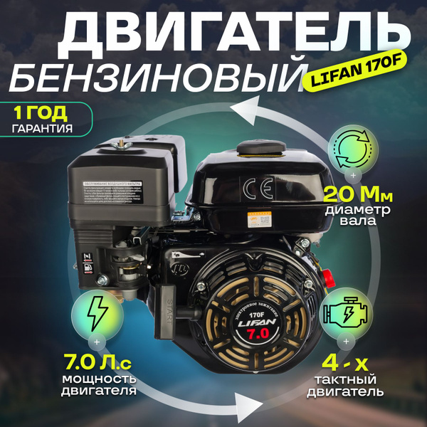 Lifan Двигатель для мототехники (Бензин), 212 см³ - купить с доставкой ...