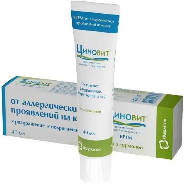 ЦИНОВИТ крем от раздражения, шелушения, аллергии, зуда, туба 40мл ...