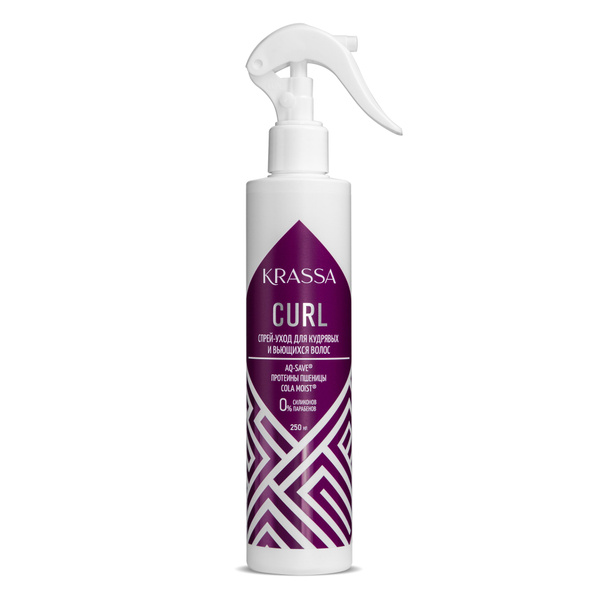 KRASSA Professional Curl Спрей-уход для кудрявых и вьющихся волос, 250 ...